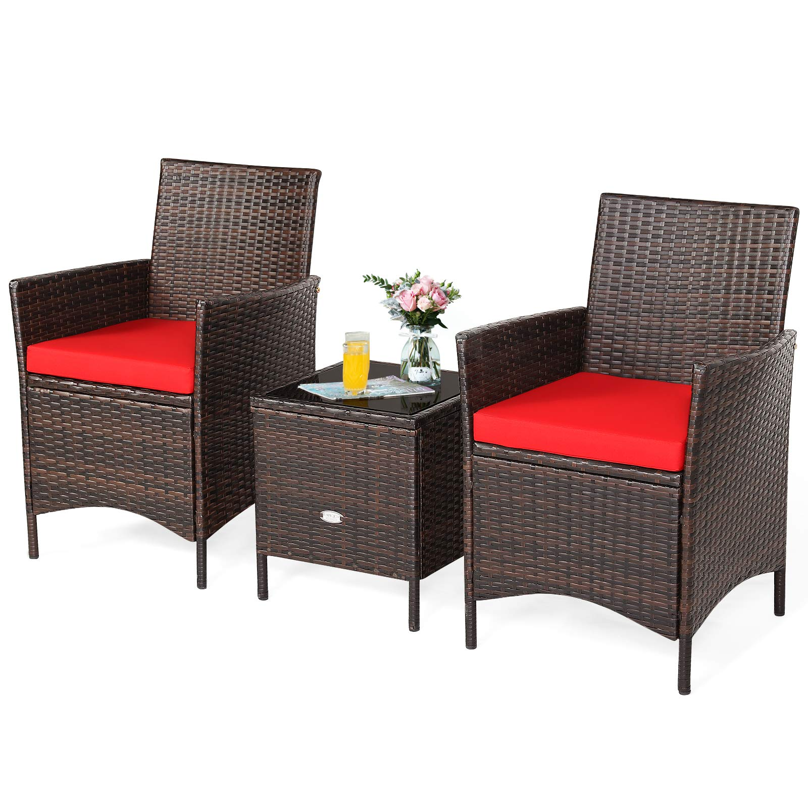 Tangkula 3-Piece Patio Conversation Set